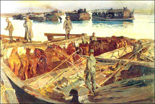 Movimenti di truppe nell'estuario di Giulio Aristide Sartorio - Mostra di Giulio Aristide Sartorio